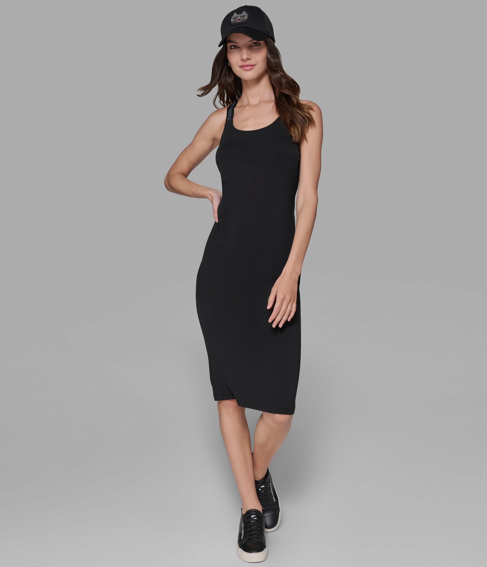 IRRIDESCENT LOGO TANK DRESS