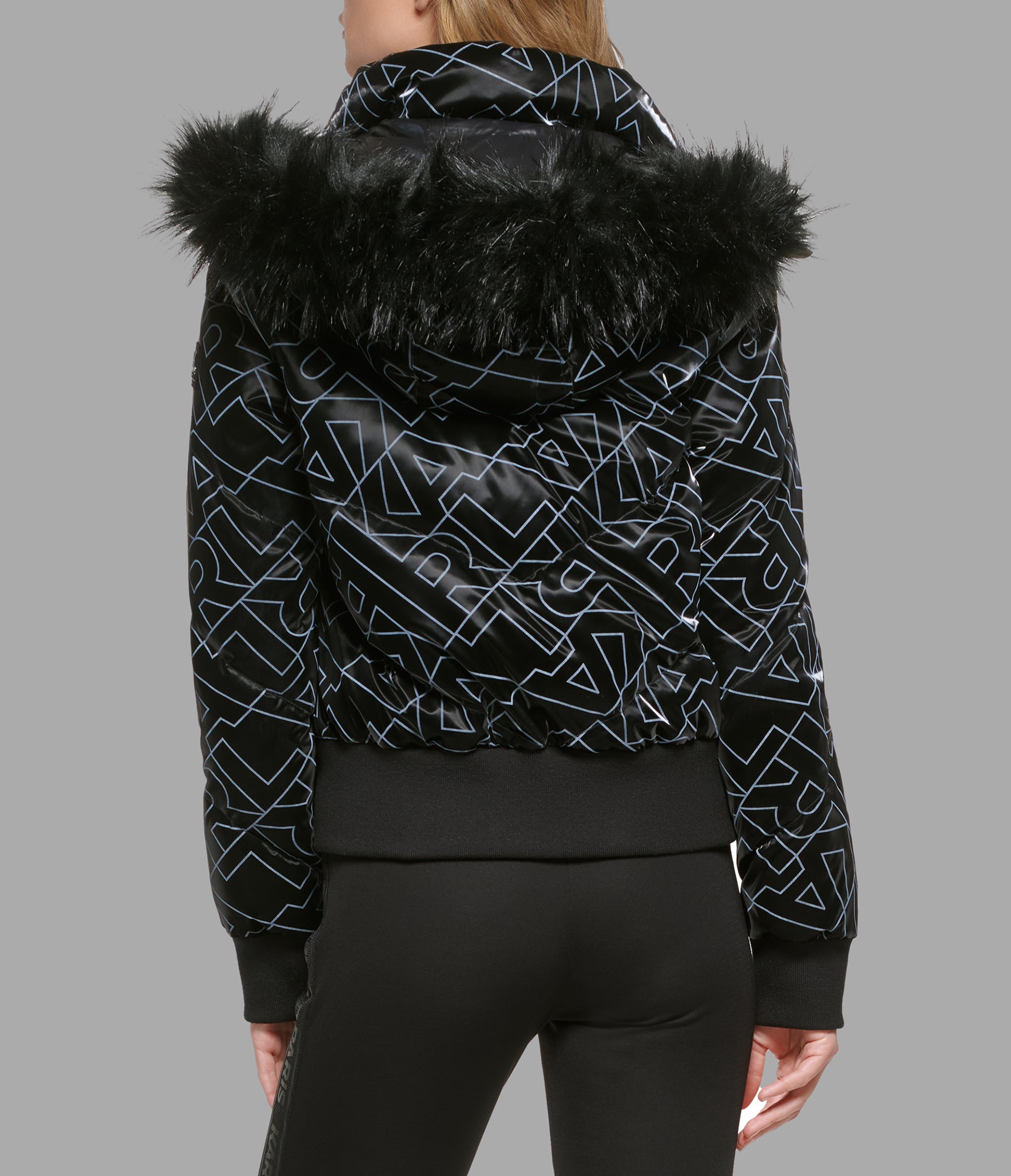 MONOGRAM LOGO GLOSSY BOMBER - Image 2